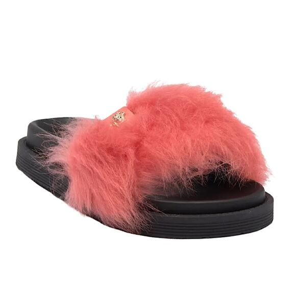 VERSACE Faux Fur Slide Sandal Young Versace Made in Italy - Size 31 - Picture 5 of 10